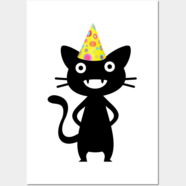 Party Cat 3 Wall Art by Molenusaczech